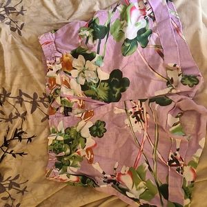 Floral High Waist Shorts